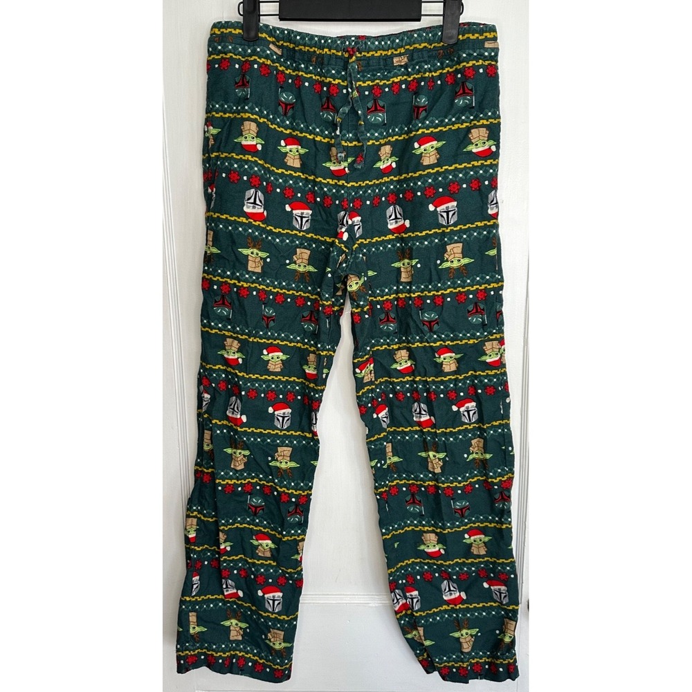 Hanna Andersson Size‎ S Star Wars Mandalorian Baby Yoda Flannel Pajama Bottoms